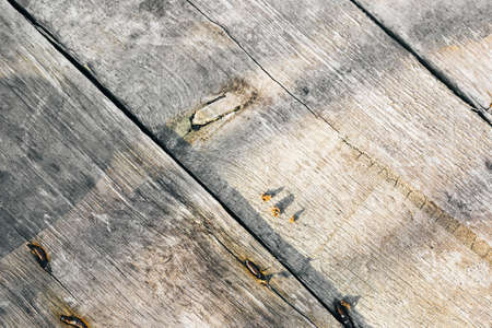 Old used wood flooring has been left out. Oblique Corner Photosの写真素材