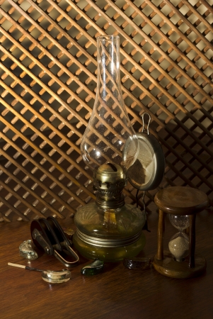 A gas lamp  on white background with soft shadowの写真素材