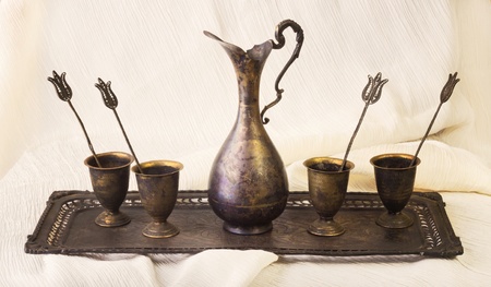Antique silver set
