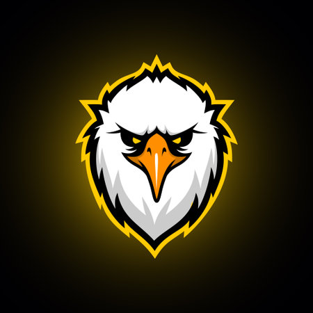 Eagle Head Logo Team Mascot E-sport Vector Illustration Design. Animal mascot logo design.のイラスト素材