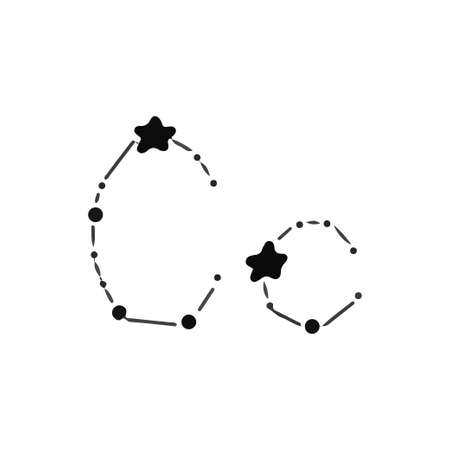Letter C icon design vector template starsのイラスト素材