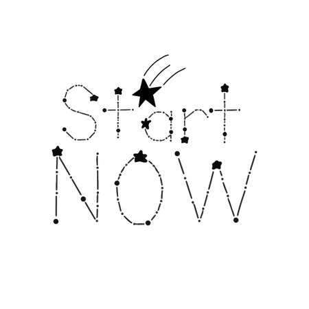 start now had dranw poster on white isolated vector motivational quotes driving forceのイラスト素材