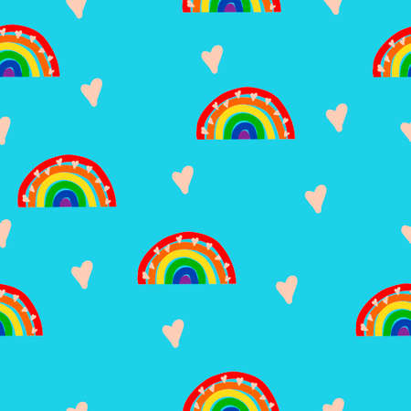 Pride lgbt rainbow flag seamless pattern vectorのイラスト素材