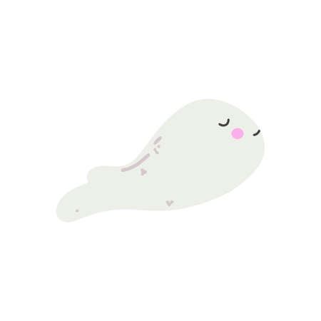 Ghosts on transparent background vector illustrationのイラスト素材