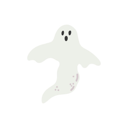 Ghosts on transparent background vector illustrationのイラスト素材