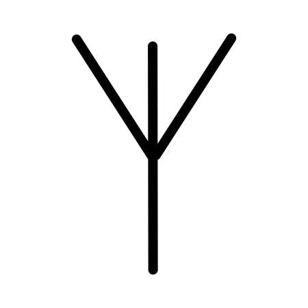 elk sedge rune on white background isolated scandinavian celticのイラスト素材