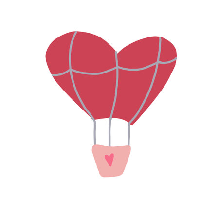Heart Balloon. Happy Valentines Day. Vector illustrationのイラスト素材