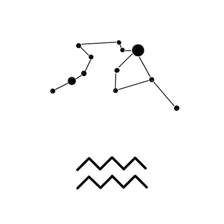 Sign of the zodiac aquarius. Vector illustration.のイラスト素材