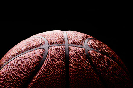 basketball ball on black background.の写真素材