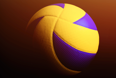 volleyball ball on black background.の写真素材
