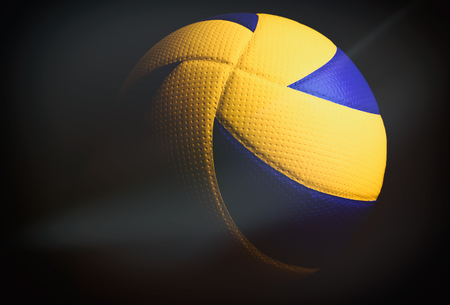 volleyball ball on black background.の写真素材