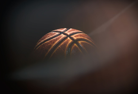 basketball ball on black background.の写真素材