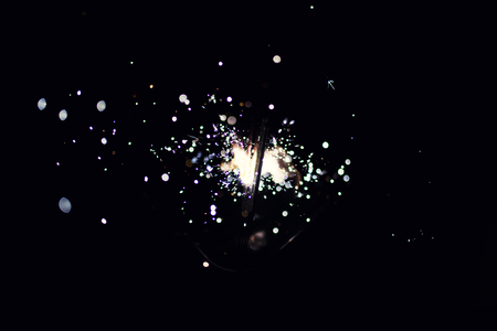 christmas sparklerの写真素材