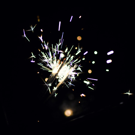 christmas sparklerの写真素材
