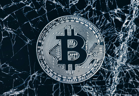 bitcoin coin. abstract background of cryptocurrencyの写真素材