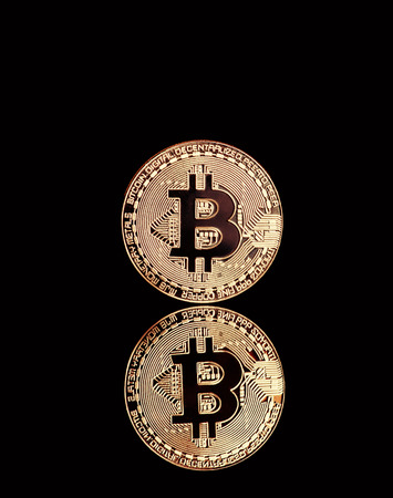 bitcoin coin. abstract background of cryptocurrencyの写真素材