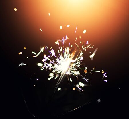 christmas sparklerの写真素材