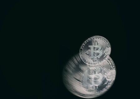 Bitcoin. abstract background of cryptocurrency
