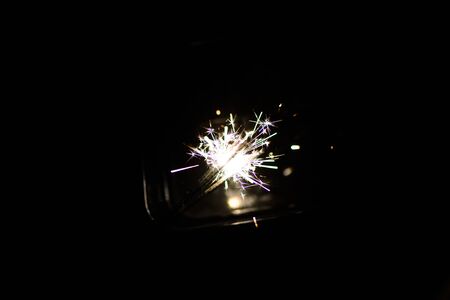 christmas sparklerの写真素材