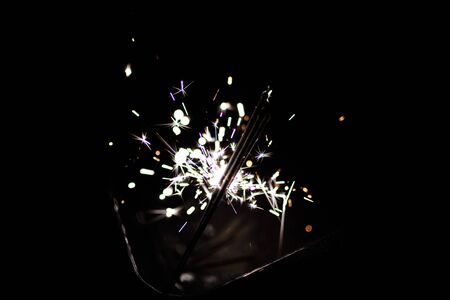 christmas sparklerの写真素材