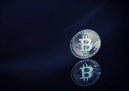 Bitcoin. abstract background of cryptocurrencyの写真素材