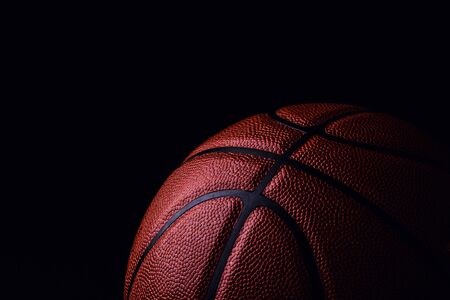 basketball ball on black background.の写真素材