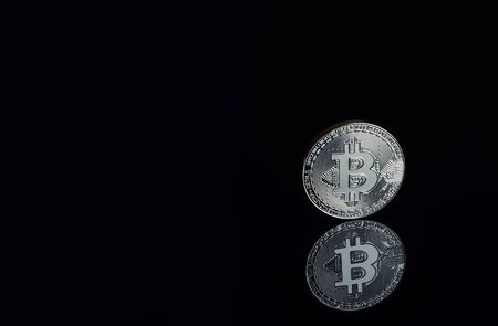 bitcoin coin. abstract background of cryptocurrencyの写真素材