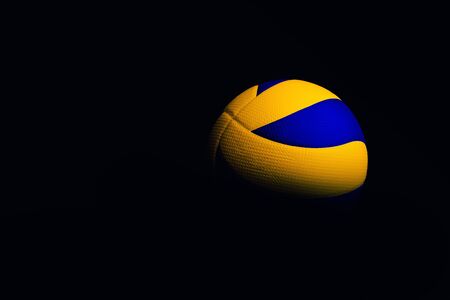 volleyball ball on black background.の写真素材