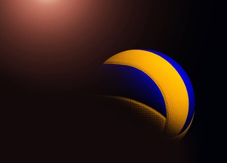 volleyball ball on black background.の写真素材