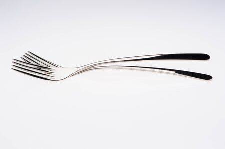Steel fork isolated on white background