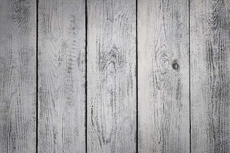 Very old blank, textured white wooden board backgroundの写真素材