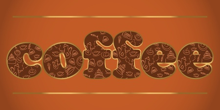 coffee label - the word のイラスト素材