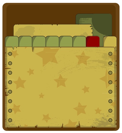 grunge military background - stars on brown backgroundのイラスト素材