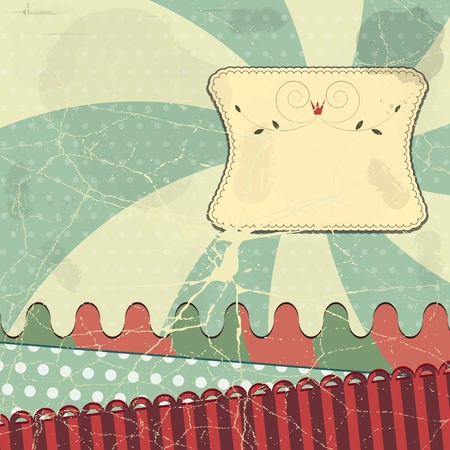 Abstract background with place for text  in scrapbooking styleのイラスト素材