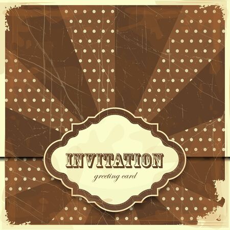 Vintage card with place for text - scrapbook style - vector illustrationのイラスト素材