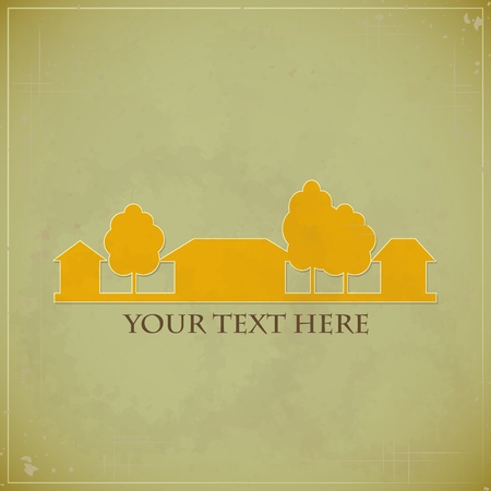 Vintage Rural estate symbol for design on grunge backgroundのイラスト素材