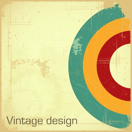 vintage design - retro postcard with place for text - Vector illustrationのイラスト素材