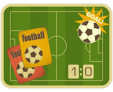 Football card in Retro Style - illustrationのイラスト素材