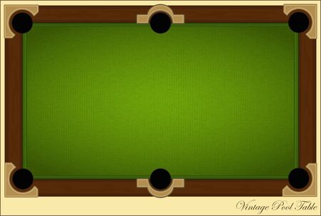 retro billiards card - Vintage Pool Table with place for text のイラスト素材