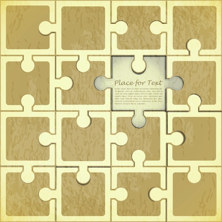 Retro Puzzle Background with place for text - vector illustrationのイラスト素材