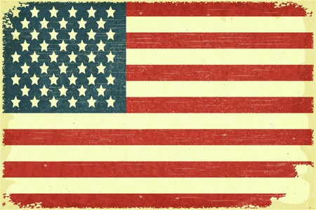 Grunge poster - American Flag in Retro style のイラスト素材
