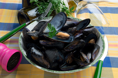 Mussels soupの写真素材