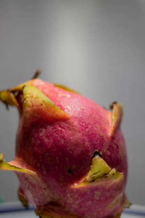 Pitaya, the dragon fruit being cutの写真素材