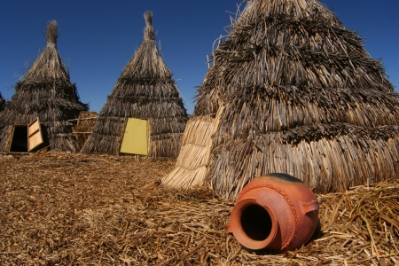 Straw Indian Tentsの写真素材