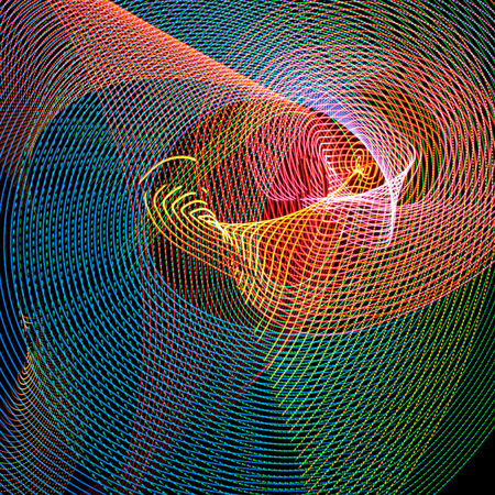 Abstract colorful background freezelight curves. Made by lightsaber