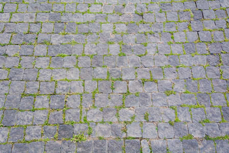 Cobblestone pavement texture background, cobblestone pavement backgroundの写真素材