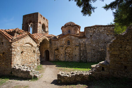 church in medieval city of Mystras,   Greeceの写真素材