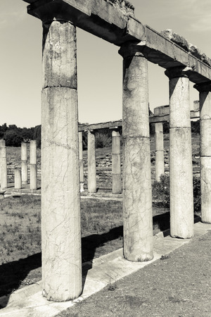 ruins in ancient city of Messiniの写真素材