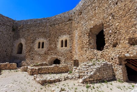 inside the Chlemoutsi fortress in Ilia, Peloponnese, Greeceの写真素材