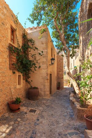Monemvasia the medieval town in Peloponnese, Greeceの写真素材